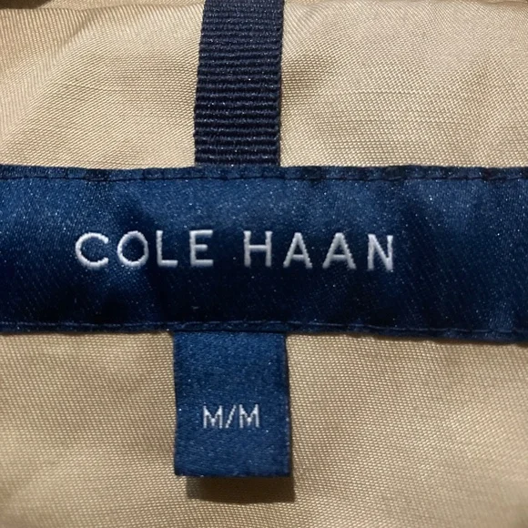 Cole haan khaki  belted hooded trench coat jacket - Picture 8 of 11